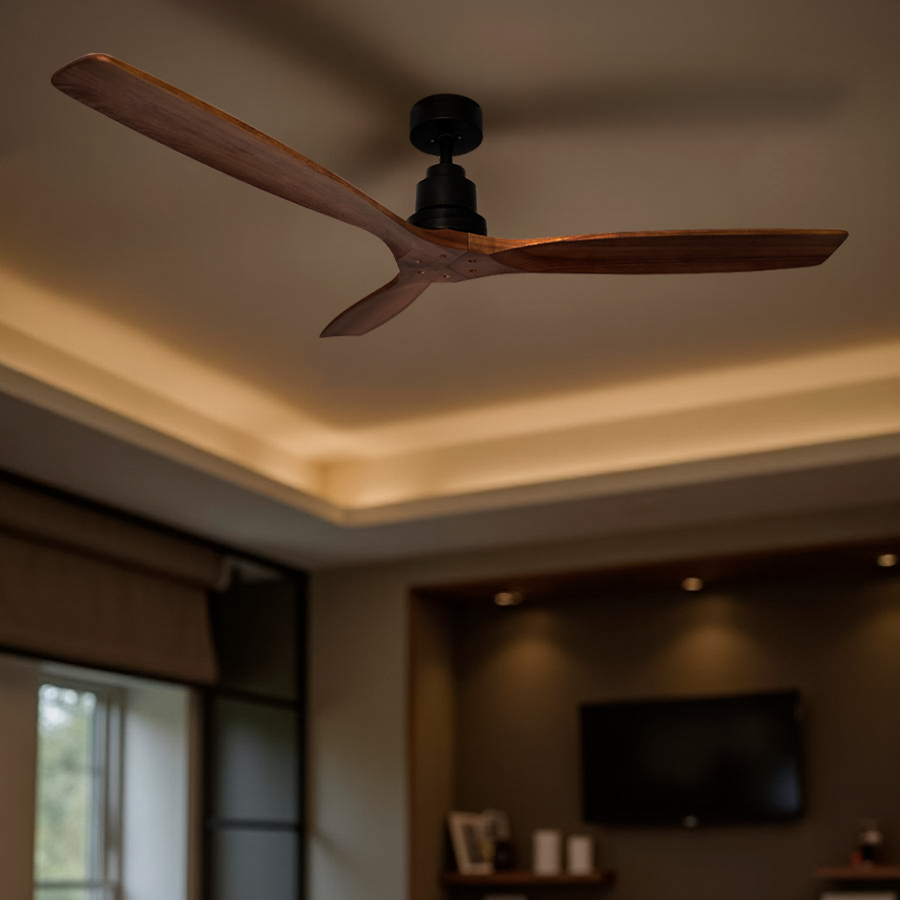 Пример установки DREAMFAN Lantau Black Wood DC 132 Пример установки DREAMFAN Lantau Black Wood DC 132