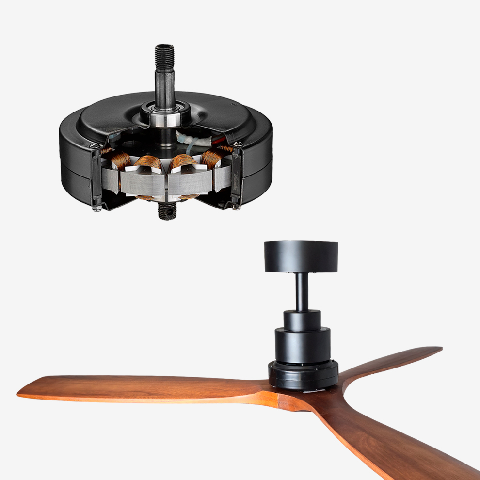 Бесшумный DC-двигатель постоянного тока люстры вентилятора DREAMFAN Lantau Black Wood DC 132 Бесшумный DC-двигатель постоянного тока люстры вентилятора DREAMFAN Lantau Black Wood DC 132