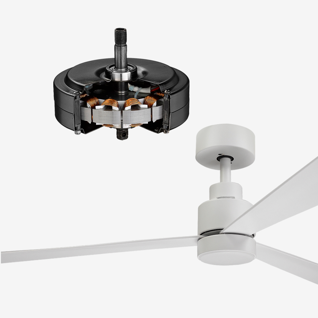 Бесшумный DC-двигатель постоянного тока люстры вентилятора DREAMFAN Rotterdam White LED DC 132 Бесшумный DC-двигатель постоянного тока люстры вентилятора DREAMFAN Rotterdam White LED DC 132